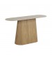 Astoria Hall Table with Sintered Stone Top & Oak Veneer Pedestal Base