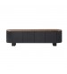 Nova TV Cabinet with Walnut Veneer Top & Black Fluted Finish