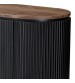 Nova TV Cabinet with Walnut Veneer Top & Black Fluted Finish
