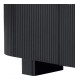 Nova TV Cabinet with Walnut Veneer Top & Black Fluted Finish