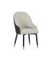 Lotus 2X Dining Chair Leatherette Padded Upholstery Powder Coating on Legs