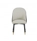 Lotus 2X Dining Chair Leatherette Padded Upholstery Powder Coating on Legs
