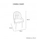 Lotus 2X Dining Chair Leatherette Padded Upholstery Powder Coating on Legs