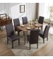 Swiss 2x wooden Frame Leatherette Dining Chairs in Multiple Colour