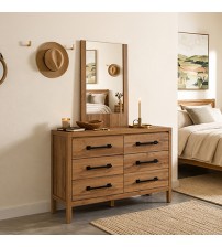 Toffee Timber Look Dresser with Mirror Toffee Timber Look Dresser with Mirror