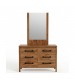 Toffee Timber Look Dresser with Mirror