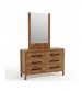 Toffee Timber Look Dresser with Mirror