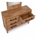Toffee Timber Look Dresser with Mirror