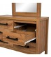 Toffee Timber Look Dresser with Mirror