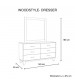 Woodstyle Solid Timber Light Brown 6 Drawers Dresser in Rustic Texture