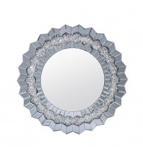Wall Mirror Sparkling Crush Crystal MDF Silver and Grey MRR-01