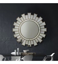 Wall Mirror MDF Silver Clear Image Lightweight MRR-02