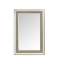 Wall Mirror MDF Silver Mirror Matching Fabric Rectangular Shape MRR-03