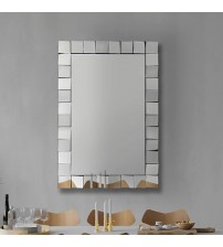 Wall Mirror MDF Silver Mirror Clear image Rectangular Shape MRR-08