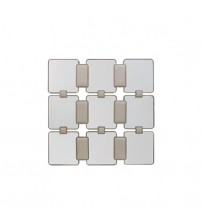 Contemporary Geometric Wall Mirror Set Modern Rectangular and Square Design