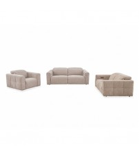 Delta 3+2+1 Seater Fabric Power Recliner with Power Headrest & Zero-Wall Design
