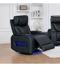 Drake 1 Seater Power Recliner Sofa with LED Light & Wireless Charging in Multiple Color