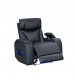Drake 1 Seater Power Recliner Sofa with LED Light & Wireless Charging in Multiple Color