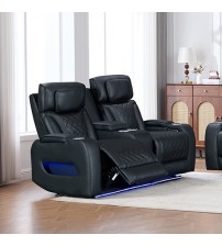 Drake 2 Seater Power Recliner Sofa with LED Light & Wireless Charging in Multiple Colors