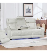 Drake 3 Seater Power Recliner Sofa with LED Light & Wireless Charging in Multiple Color