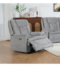 Haven 1 Seater Power Recliner Chair with USB & Type-C Charging in Grey