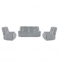 Haven 3+1+1 Seater Power Recliner Sofa Set with USB & Type-C Charging in Grey
