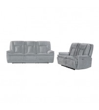 Haven 3+2 Seater Power Recliner Sofa Set with USB & Type-C Charging in Grey