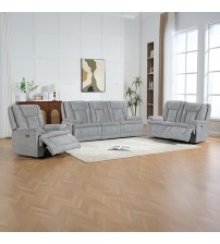 Haven 3+2+1 Seater Power Recliner Sofa Set with USB & Type-C Charging in Grey Haven 3+2+1 Seater Power Recliner Sofa Set with USB & Type-C Charging in Grey