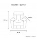 Windsor 1 Seater Top Grain Leather Electric Recliner Sofa