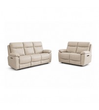 Windsor 3+2 Seater Top Grain Leather Electric Recliner Sofa