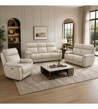 Windsor 3+2+1 Seater Top Grain Leather Electric Recliner Sofa