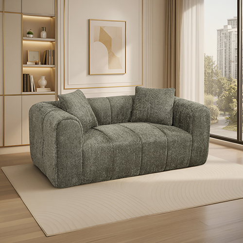 Bethany Modern Frameless Compressed Fabric 2 Seater Sofa