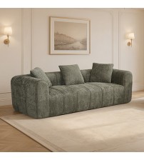 Bethany Modern Frameless Compressed Fabric 3 Seater Sofa Bethany Modern Frameless Compressed Fabric 3 Seater Sofa
