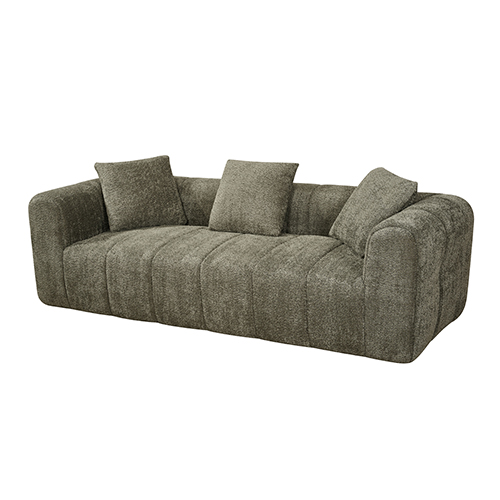 Bethany Modern Frameless Compressed Fabric 3 Seater Sofa