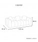 Bethany Modern Frameless Compressed Fabric 3+2 Seater Sofa