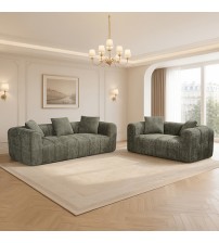 Bethany Modern Frameless Compressed Fabric 3+2 Seater Sofa Bethany Modern Frameless Compressed Fabric 3+2 Seater Sofa