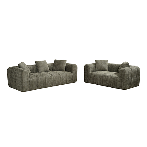 Bethany Modern Frameless Compressed Fabric 3+2 Seater Sofa