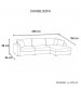 Donald Modular Fabric Chaise Sofa