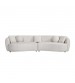Dove Curved Fabric Sofa