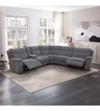 Harley Large Corner Sofa Premium Fabric Electric Function USB Charger Cup-holder