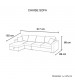 Iris 5-Piece Modular Corduroy Sofa with Storage Chaise