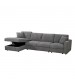 Iris 5-Piece Modular Corduroy Sofa with Storage Chaise