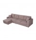 Iris 5-Piece Modular Corduroy Sofa with Storage Chaise
