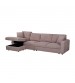 Iris 5-Piece Modular Corduroy Sofa with Storage Chaise