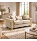 Juliette 3+2 Seater Velvet Sofa with Gold Trim – Beige