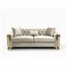 Juliette 3 Seater Velvet Sofa with Gold Trim – Beige