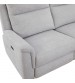 Loui Grey Fabric Electric Recliner Chaise Sofa with Storage