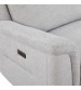 Loui Grey Fabric Electric Recliner Chaise Sofa with Storage