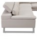 Serena White Colour Adjustable Headrest Chaise Corner Sofa