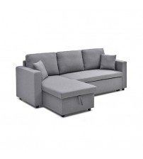 Sweeek Sectional Fabric Multifunctional Chaise Sofa Bed 